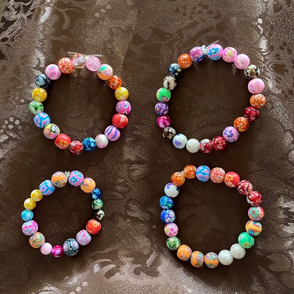 Beaded Bracelet’s.  With Very Unique Patterned Glass Beads.